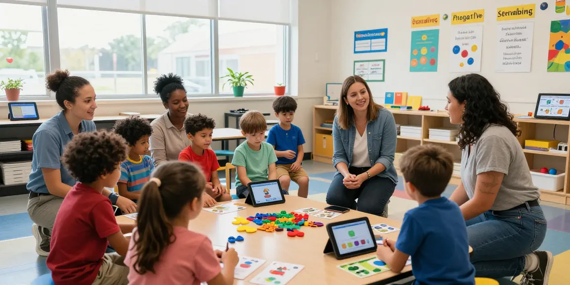 Children exploring autism education programs Burlington in an engaging classroom with supportive educators.